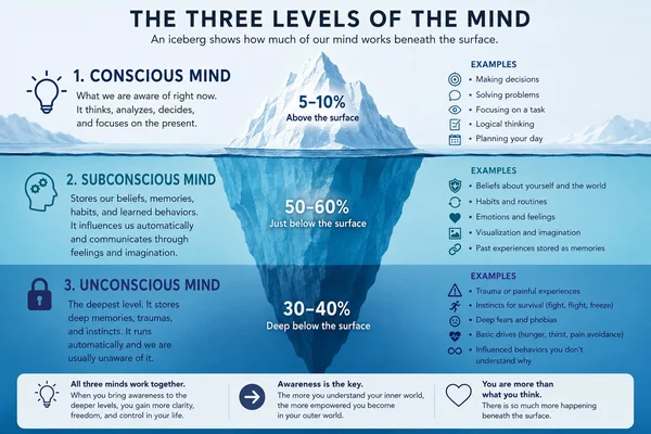 Conscious mind VS subconscious mind VS unconscious mind